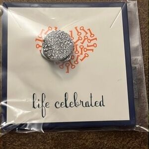 KEEP Collective silver pave slide NWT